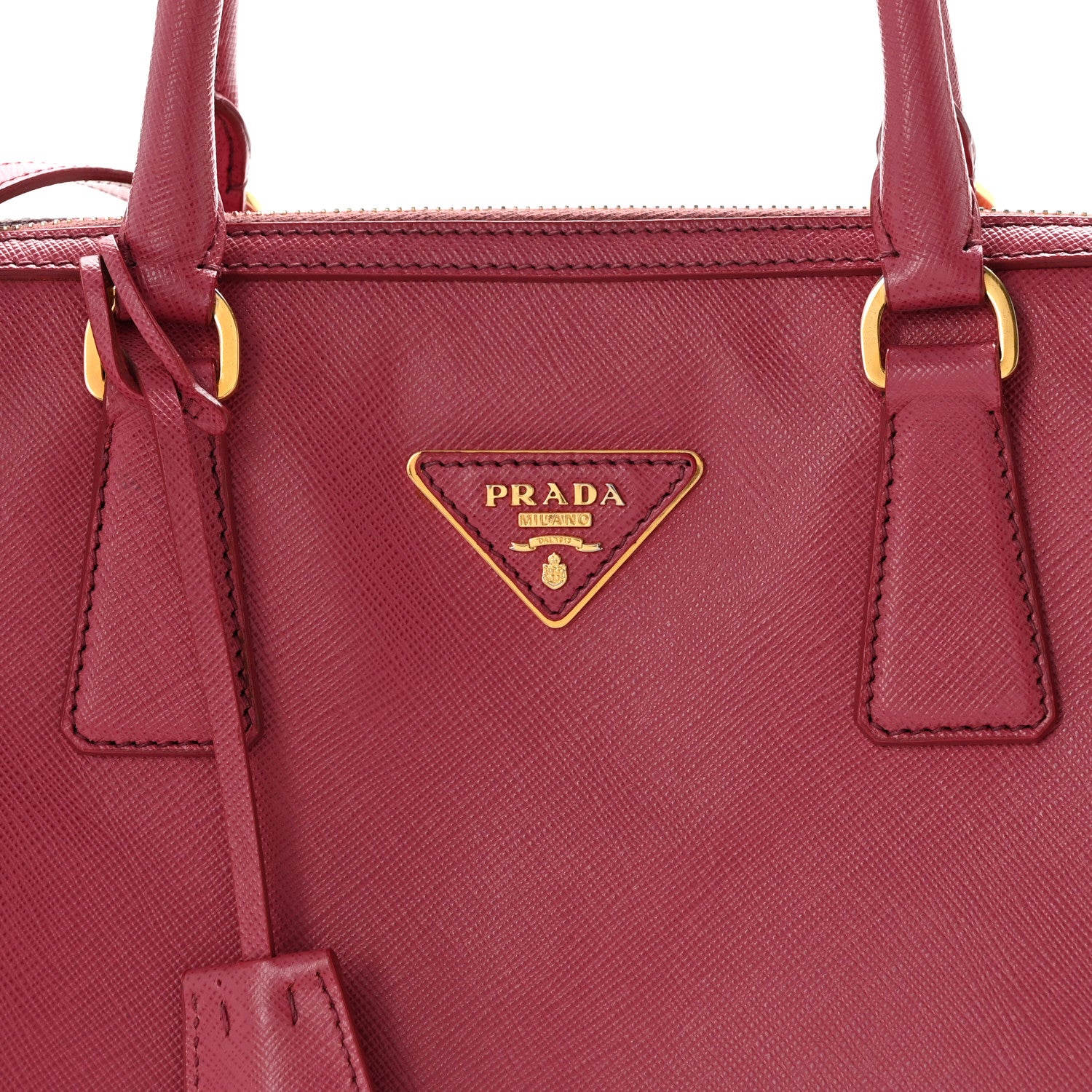 Prada Saffiano Lux Bowler Peonia 9 of 15