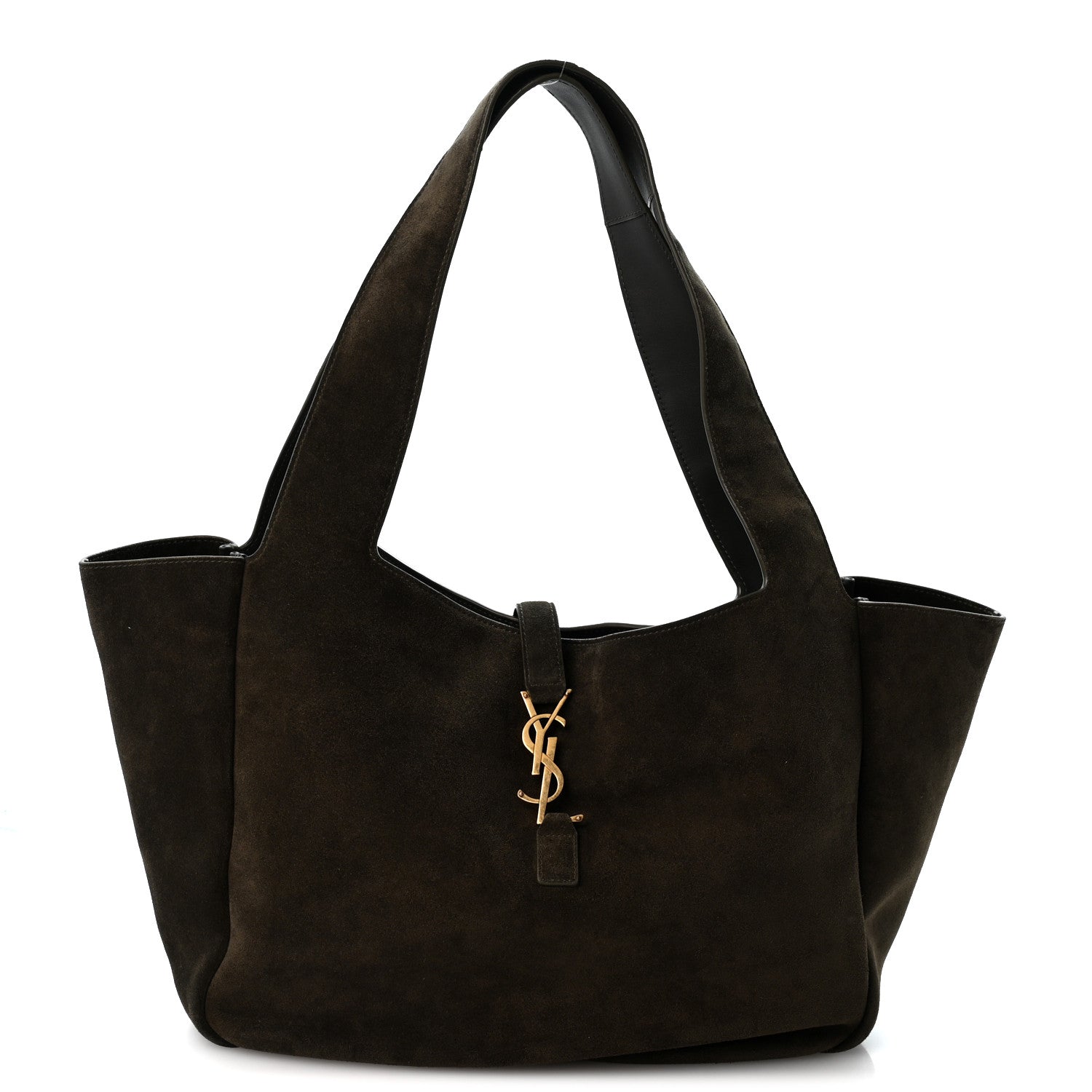 Saint Laurent Suede Bea Tote Blue Musk 1 of 9