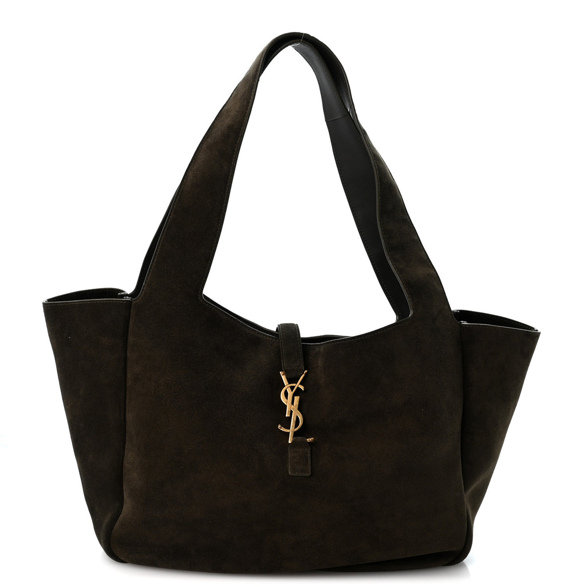 Saint Laurent Suede Bea Tote Blue Musk 1 of 10
