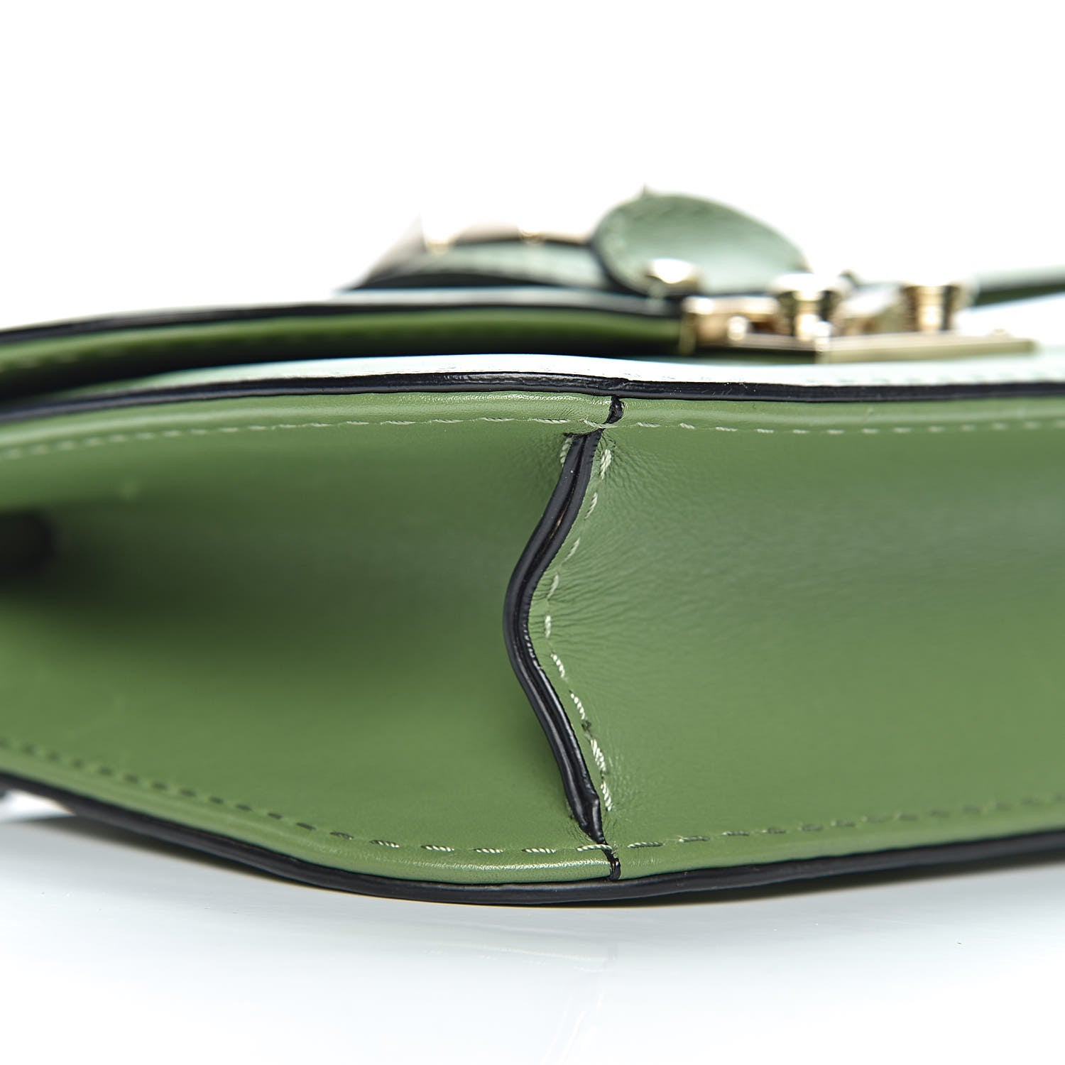 Valentino Garavani Vitello Small Glam Lock Rockstud Flap Green 9 of 11