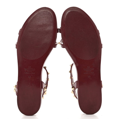 Valentino Garavani PVC Jelly Rockstud Caged Sandals 38 Cerise 5 of 8
