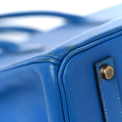 Hermes Courchevel Birkin 35 Bleu France 38 of 66