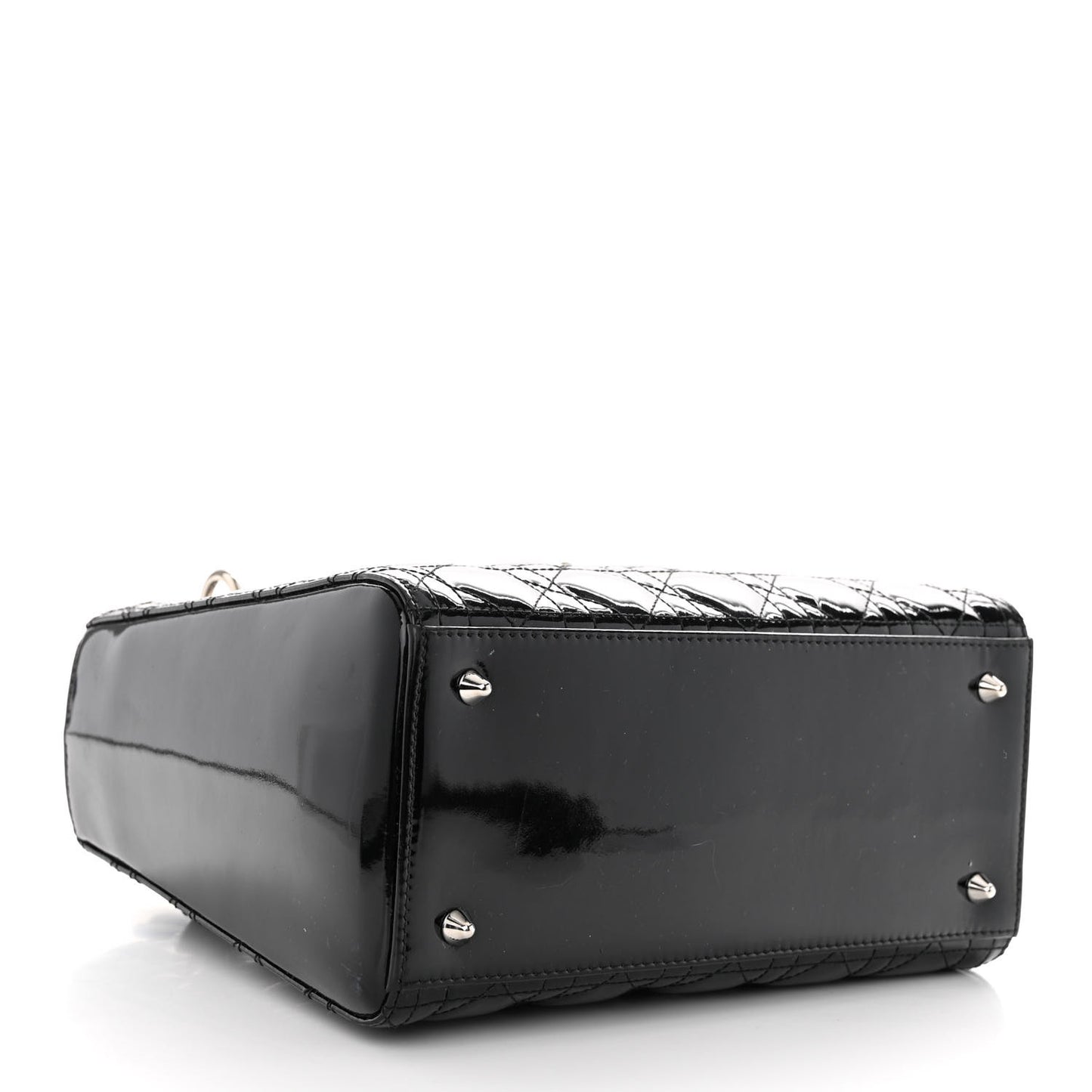 Patent Cannage Medium Lady Dior Black