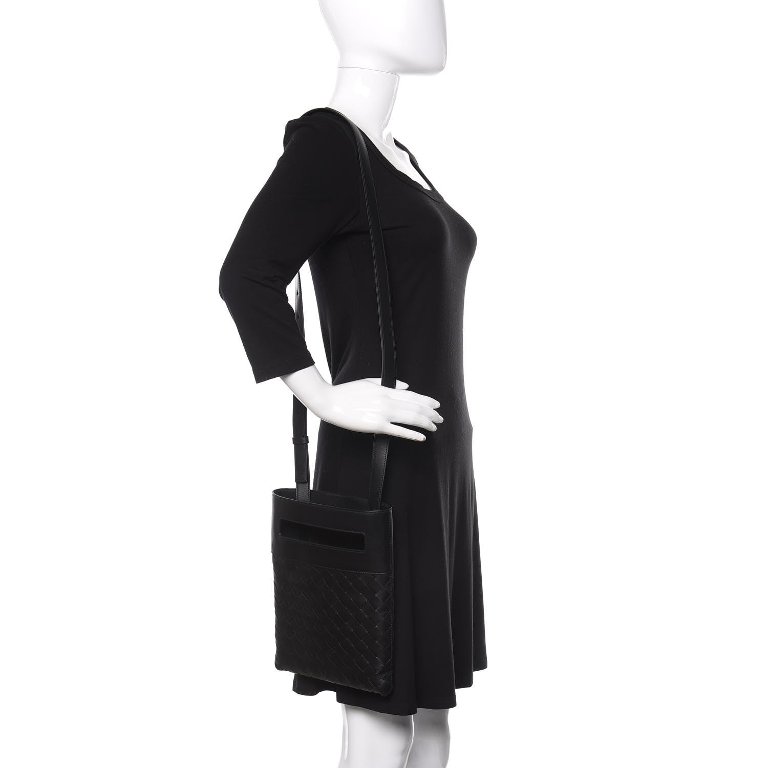 Bottega Veneta Nappa Intrecciato Messenger Black 2 of 10