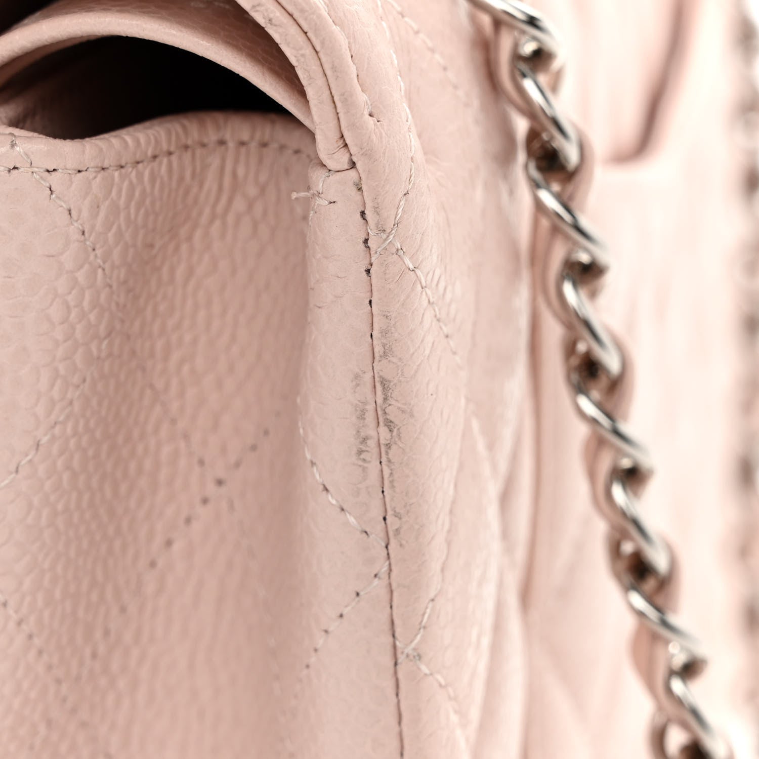 Chanel Caviar Quilted Medium Double Flap Light Pink 13 of 13