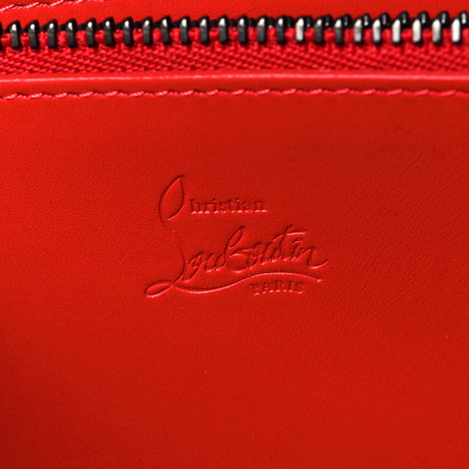 Christian Louboutin Calfskin Panettone Spiked Zip Around Wallet Black 6 of 8