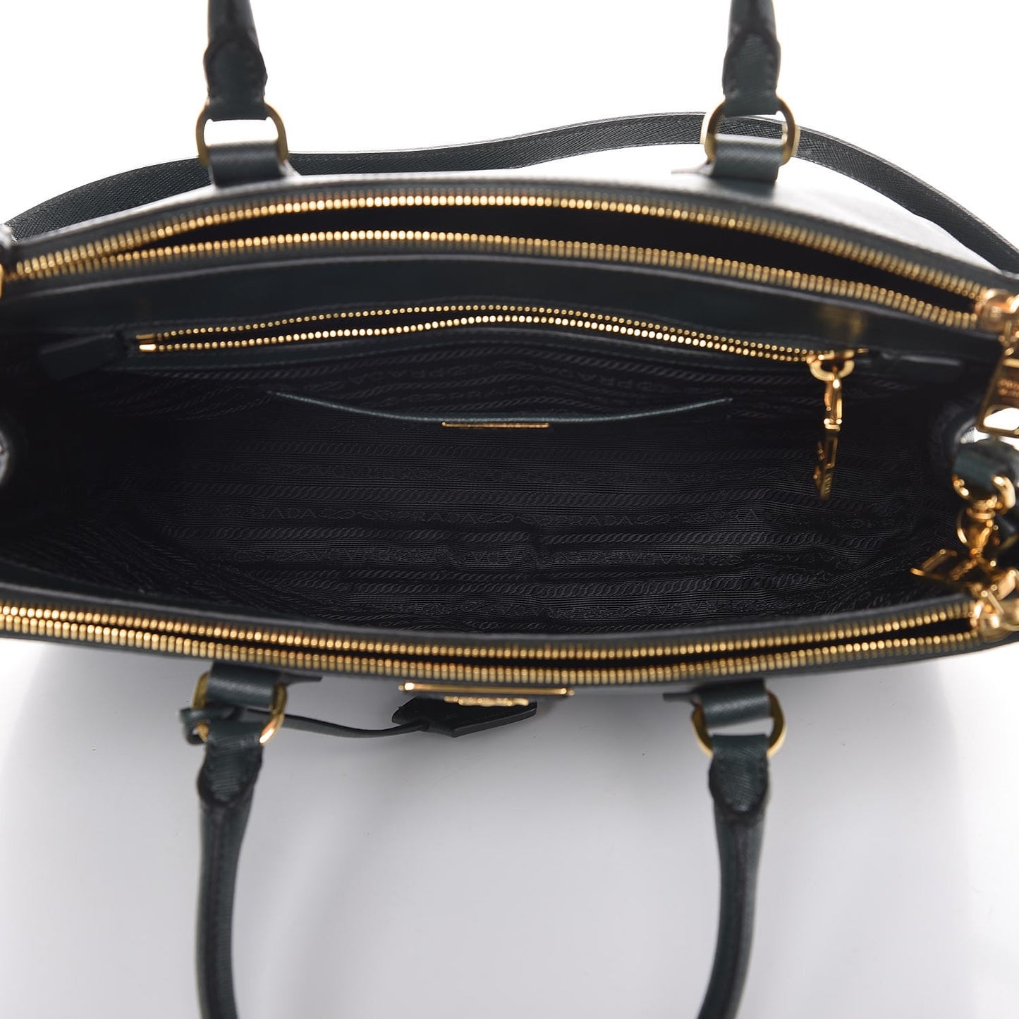 Saffiano Medium Galleria Double Zip Tote Smeraldo
