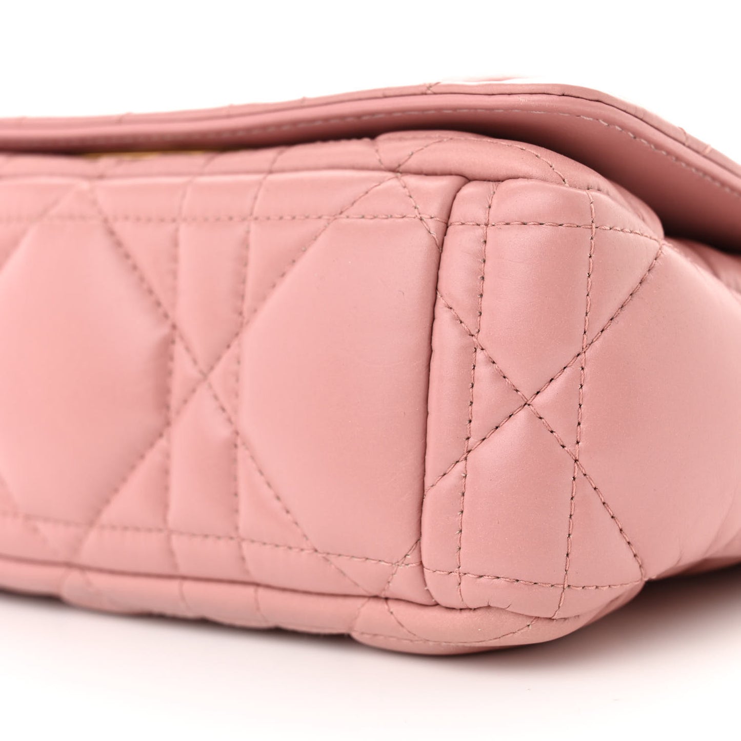 Lambskin Macrocannage Small Dior Caro Bag Pink
