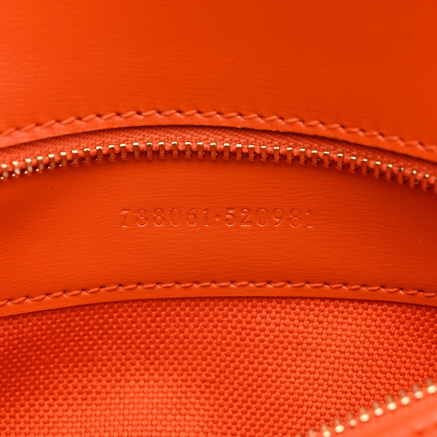 GG Monogram Textured Dollar Calfskin Small Luce Shoulder Bag Orange