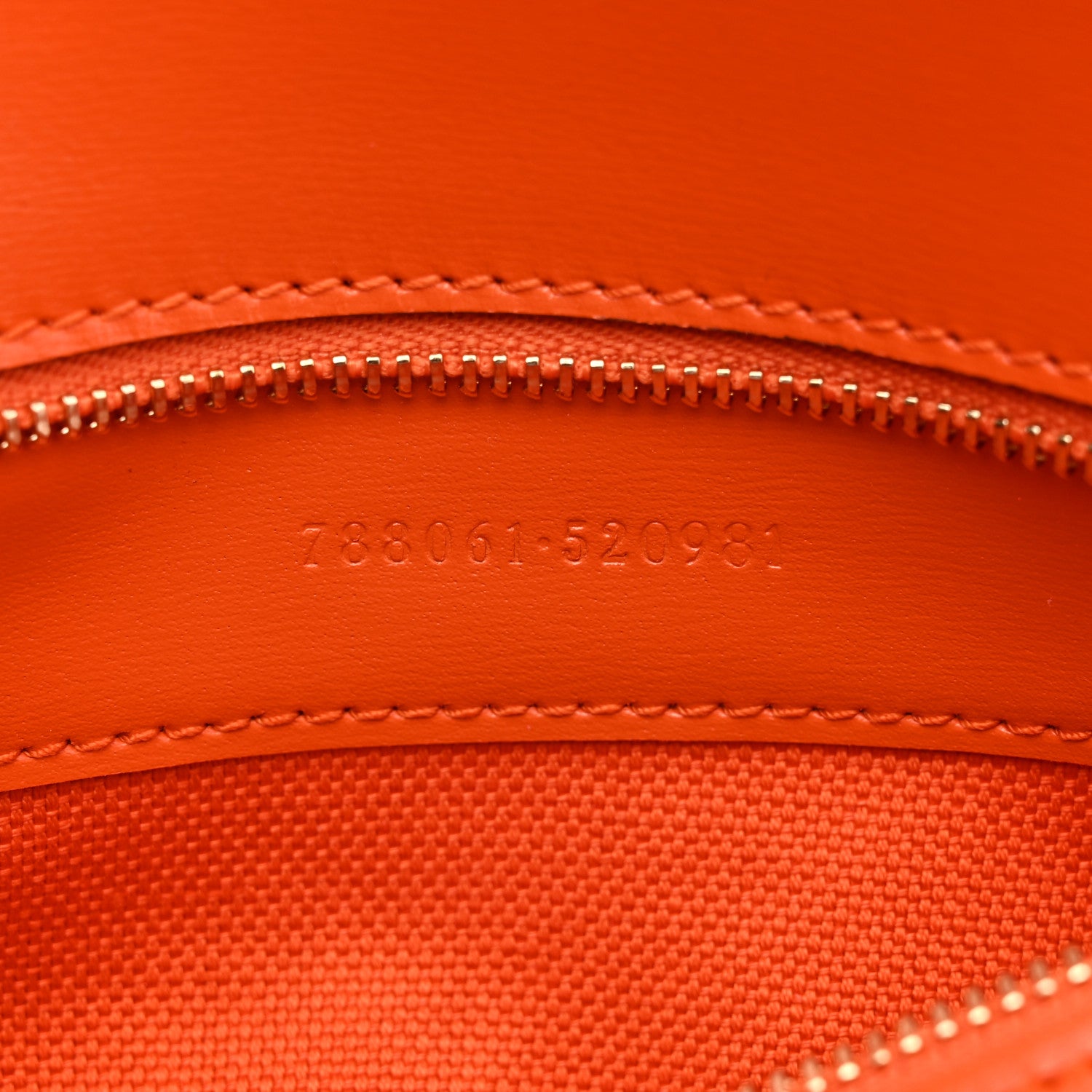 Gucci GG Monogram Textured Dollar Calfskin Small Luce Shoulder Bag Orange 7 of 10