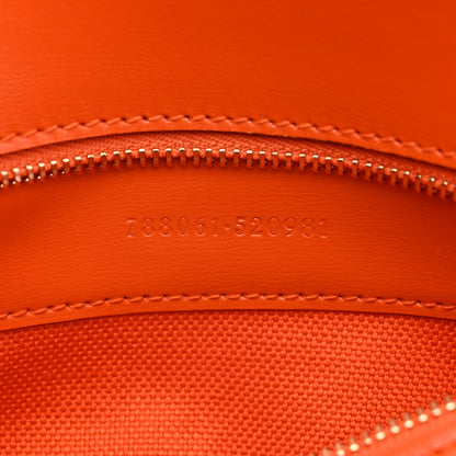 Gucci GG Monogram Textured Dollar Calfskin Small Luce Shoulder Bag Orange 7 of 10