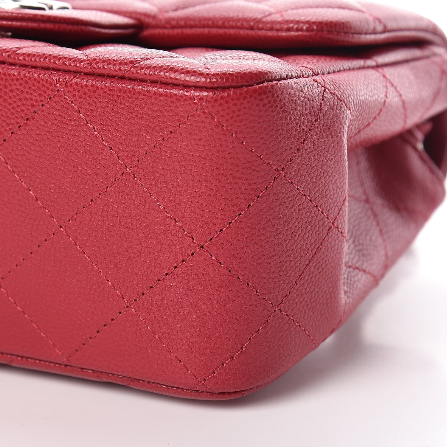 Chanel Caviar Quilted Mini Square Flap Dark Pink 10 of 15