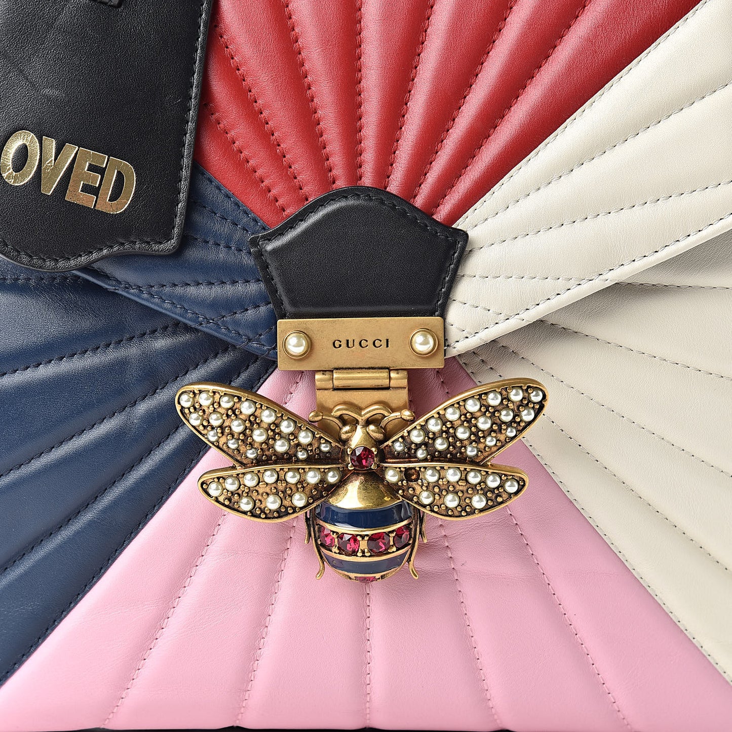 Calfskin Bamboo Trapuntata Queen Margaret Backpack Blue Agata Hibiscus Red Mystic White Sugar Pink