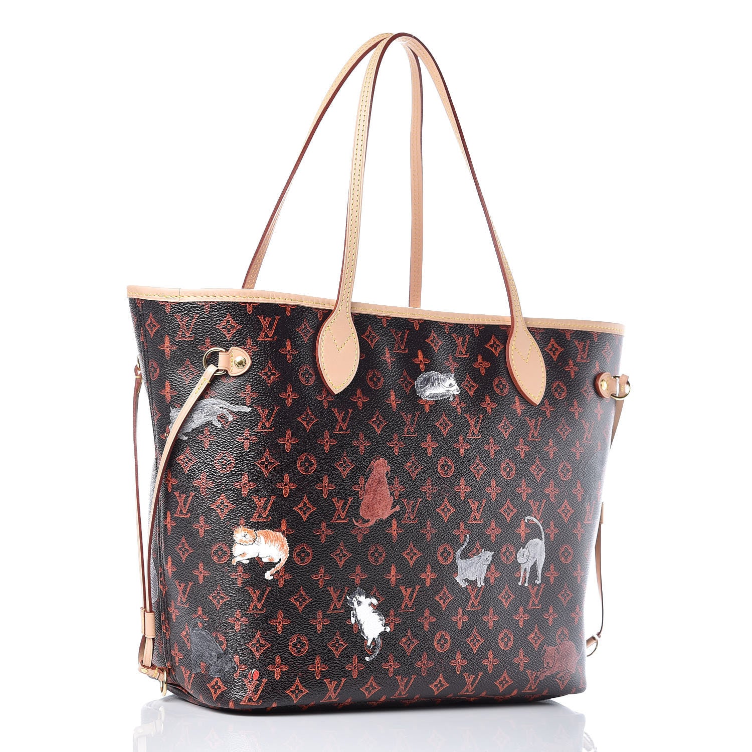 Louis Vuitton Catogram Neverfull MM Marron 4 of 10