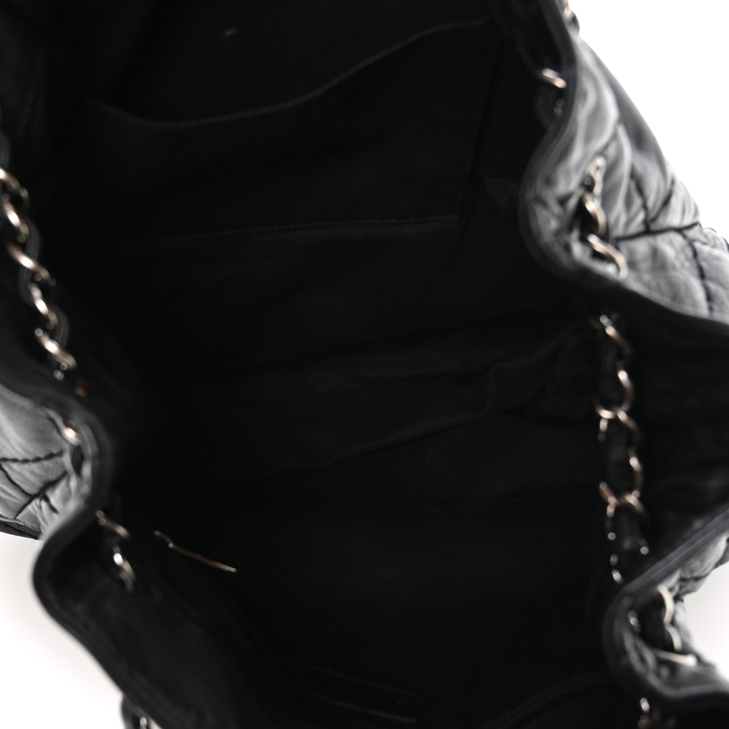 Chanel Lambskin Stitched Expandable Tote Black 4 of 11