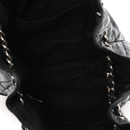 Chanel Lambskin Stitched Expandable Tote Black 4 of 11