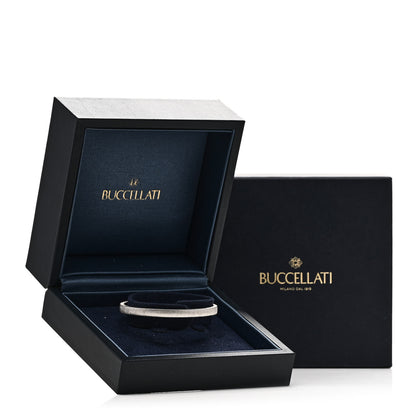 Buccellati 18K White Gold 5mm Macri Classica Bangle Bracelet 4 of 4