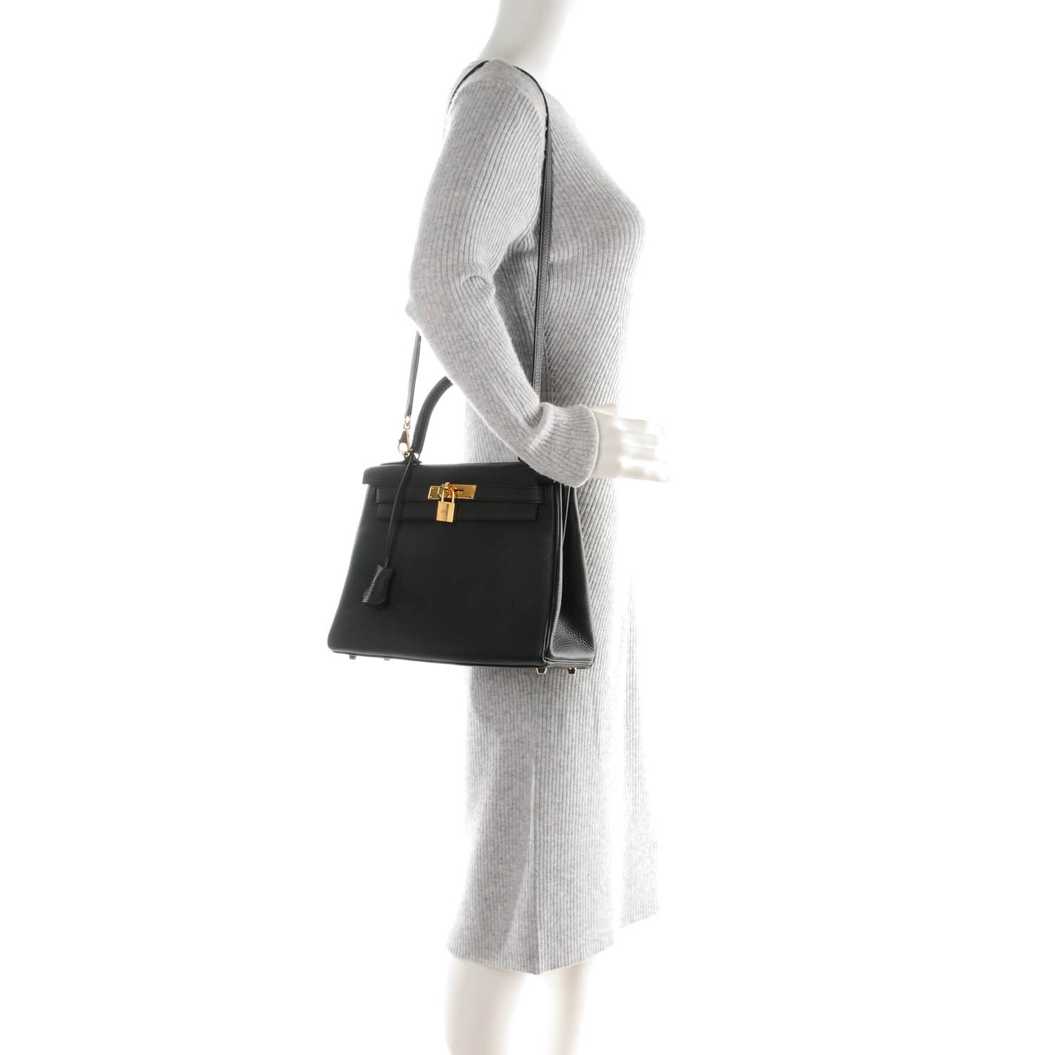 Hermes Togo Kelly Retourne 28 Black 2 of 23