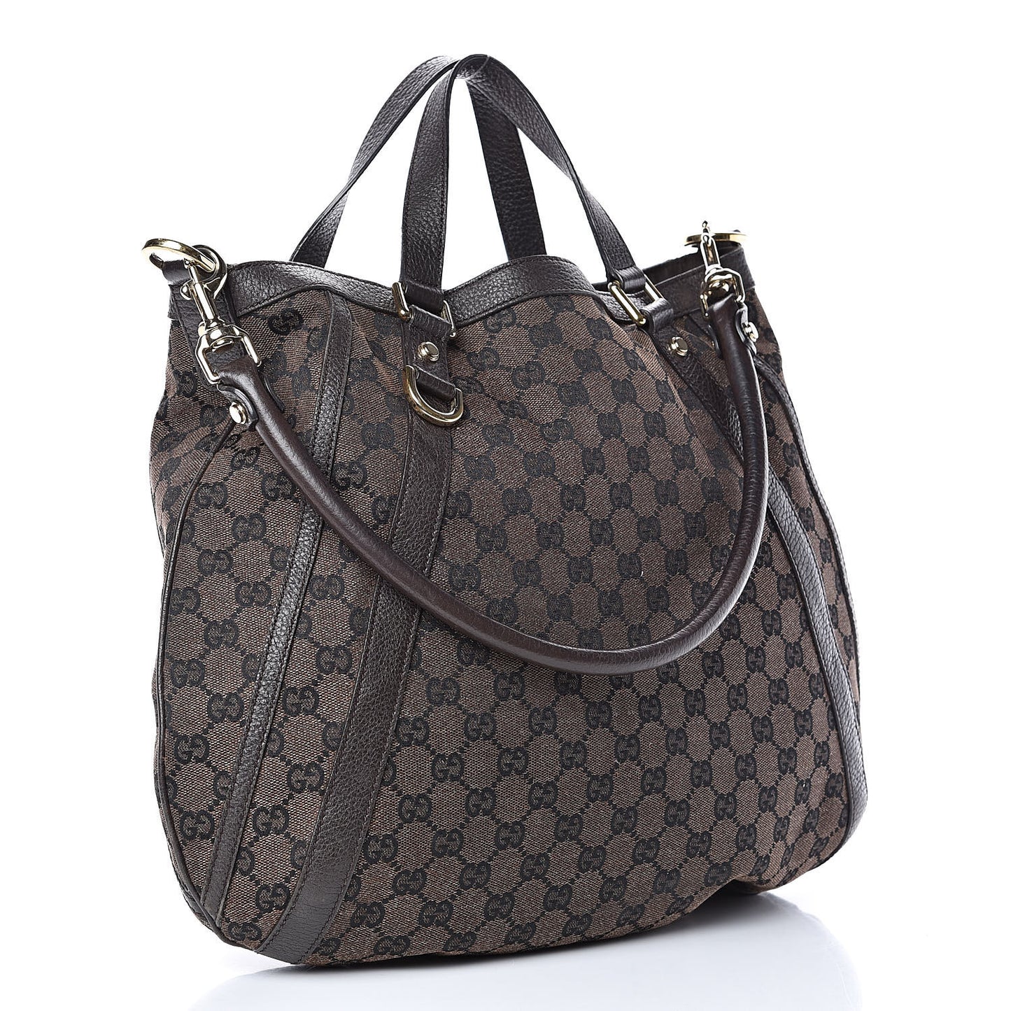 Monogram Medium Abbey Convertible Tote Dark Brown