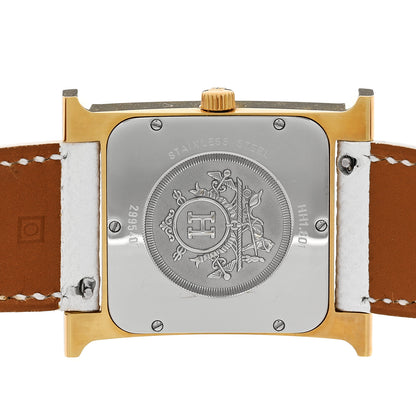 Hermes Stainless Steel Epsom 30.5mm Heure H Hour Quartz Watch Blanc 4 of 4