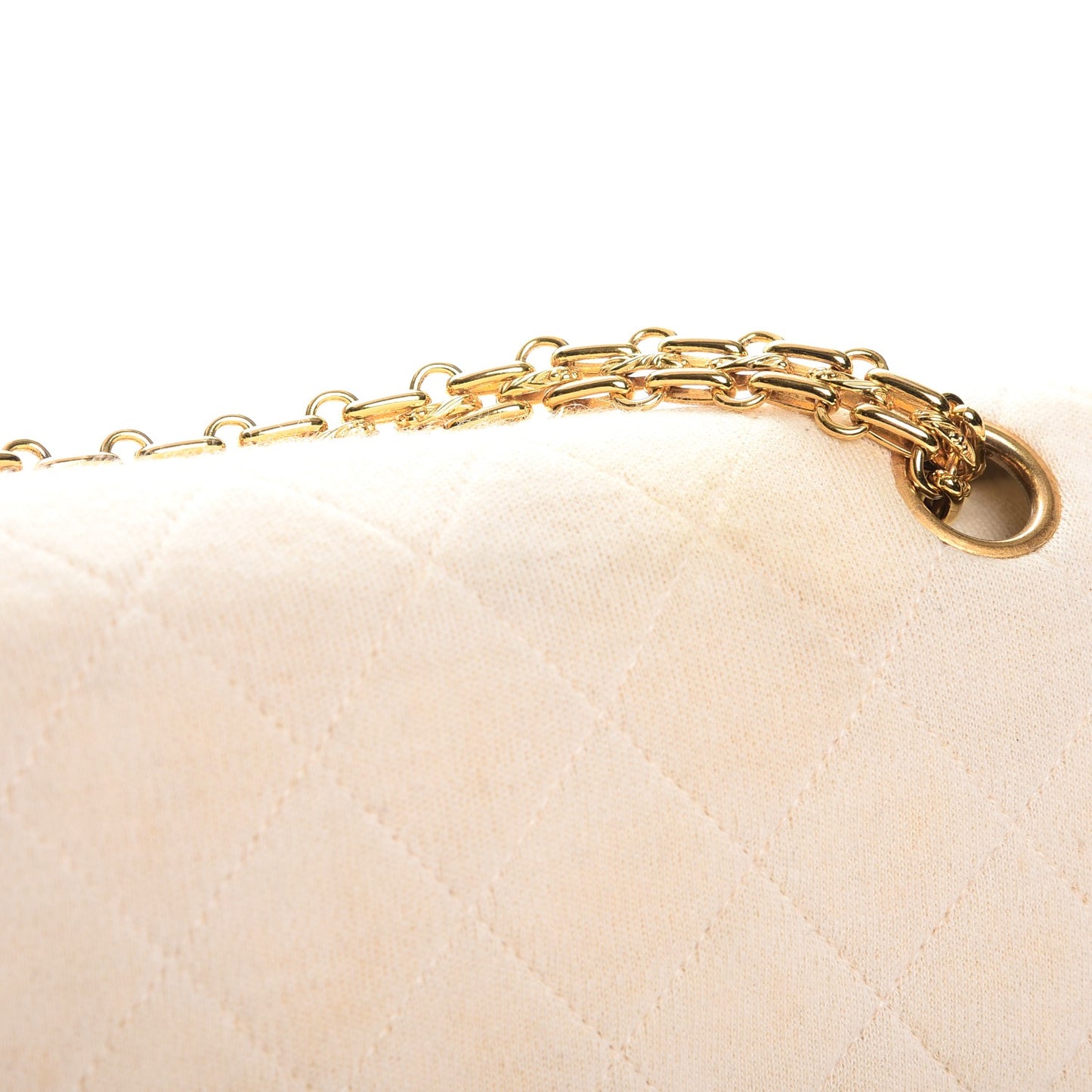 Jersey Quilted Medium Double Flap Beige