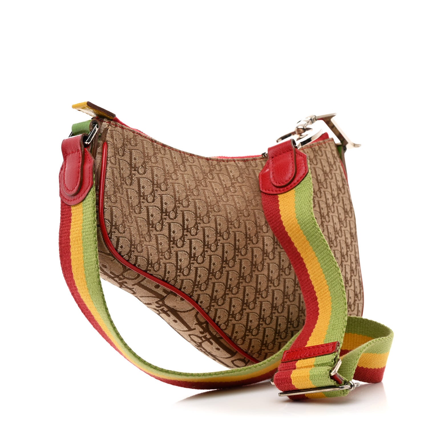 Christian Dior Monogram Rasta Saddle Pochette Beige 3 of 12