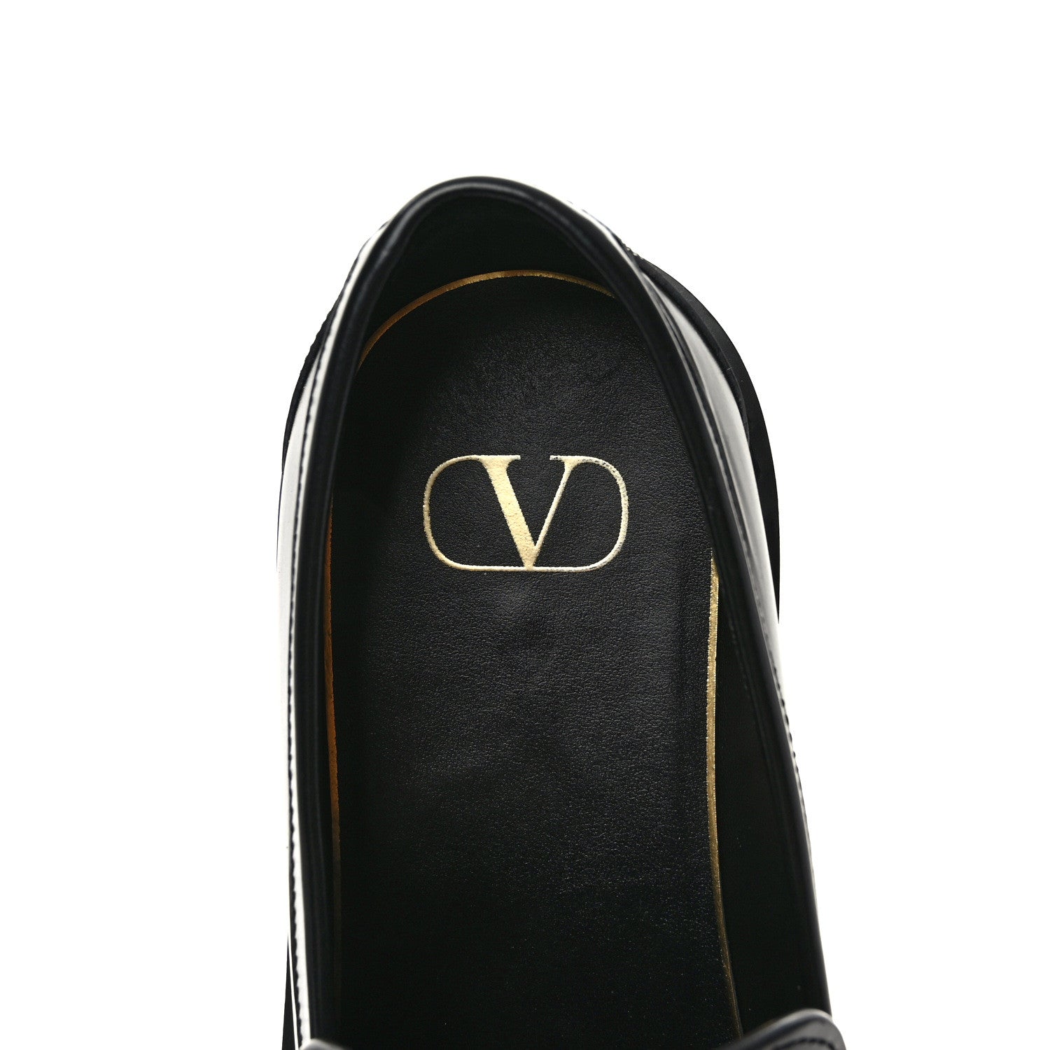 Valentino Garavani Calfskin VLogo Loafers 40.5 Black 7 of 10