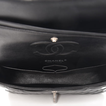 Chanel Striated Patent Quilted Medium Double Flap Black 6 of 9