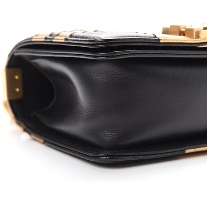 Chanel Crocodile Python Calfskin Embossed Small Boy Flap Black Gold 11 of 13