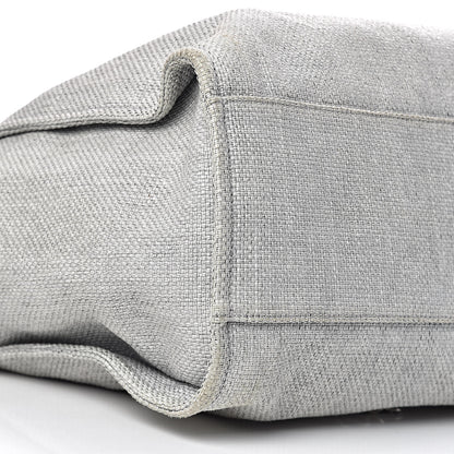 Chanel Woven Straw Raffia Extra Large Deauville Tote Grey 9 of 10
