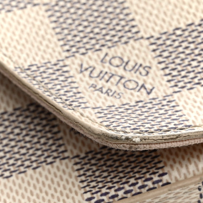 Louis Vuitton Damier Azur Pochette Felicie Chain Wallet Rose Ballerine 14 of 14