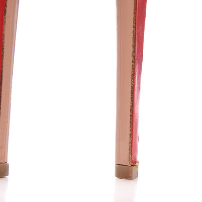 Christian Louboutin Patent Lady Peep 150 Pumps 37 Nude 11 of 15