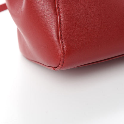 Fendi Nappa Elaphe Monster Eyes Mini Peekaboo Iconic Satchel Ruby Bois de Rose Natural 12 of 17