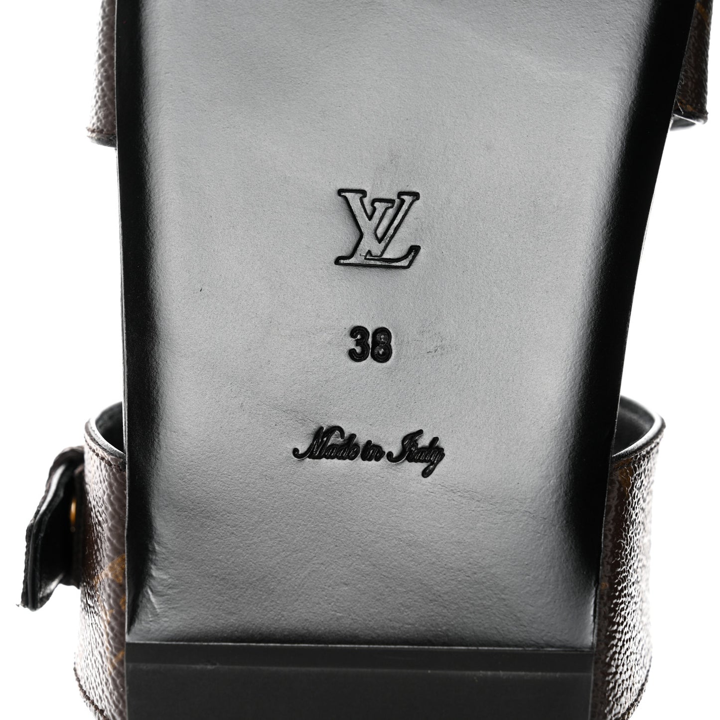 Monogram Bom Dia Mule Sandals 38 Black