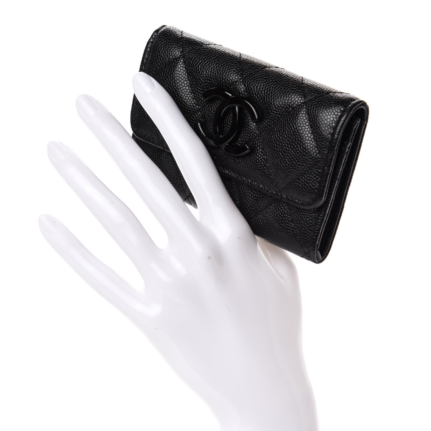 Chanel Caviar Quilted My Everything Flap Card Holder Black 2 of 8