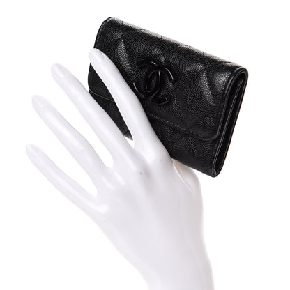 Chanel Caviar Quilted My Everything Flap Card Holder Black 2 of 8