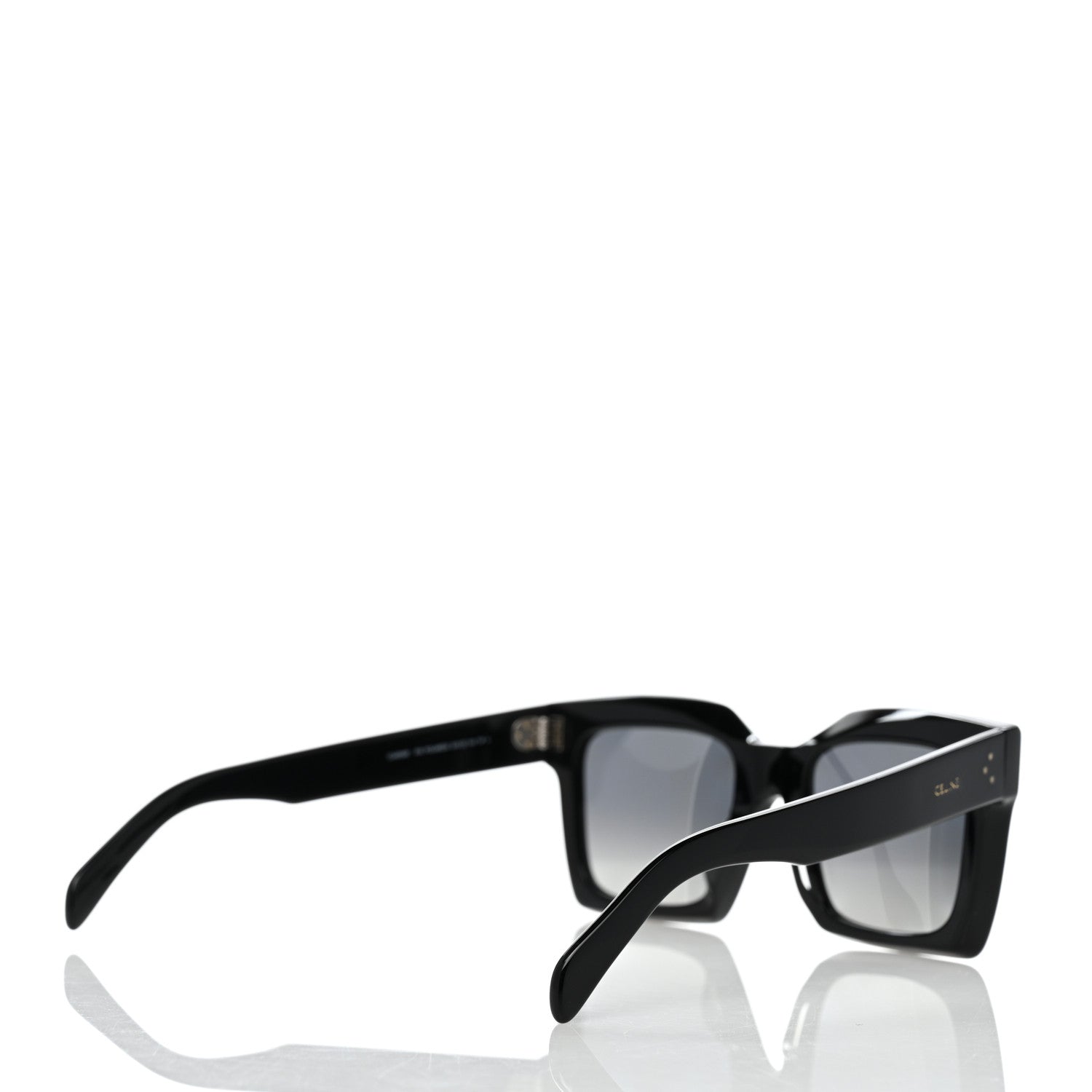 Celine Acetate Square Polarized Sunglasses CL40130F Black 4 of 7