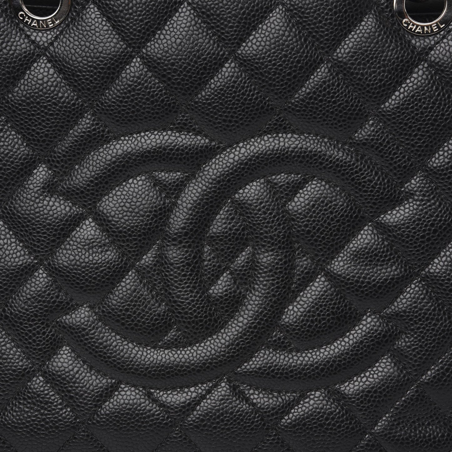 Caviar Quilted Grand Shopping Tote GST Black