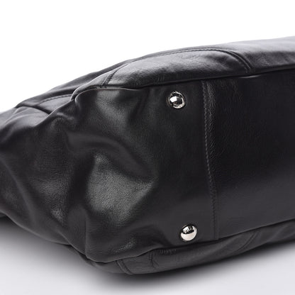 Prada Soft Calf Two Pocket Hobo Black 9 of 11