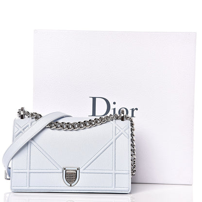 Christian Dior Grained Calfskin Small Diorama Flap Bag Sky Light 8 of 8