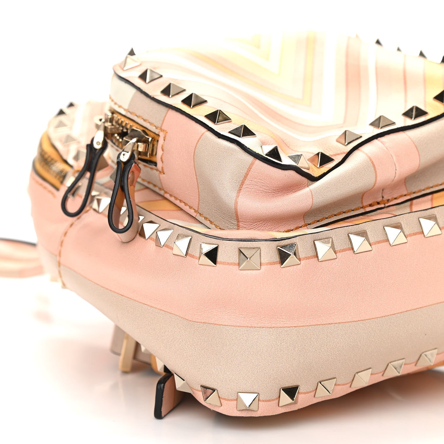 Valentino Garavani Vitello Native Couture 1975 Mini Rockstud Backpack Multicolor 8 of 9