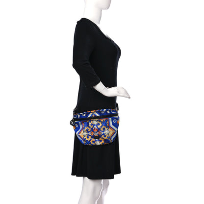 Dolce & Gabbana Nylon Tile Print Belt Bag Blue Multicolor 2 of 9