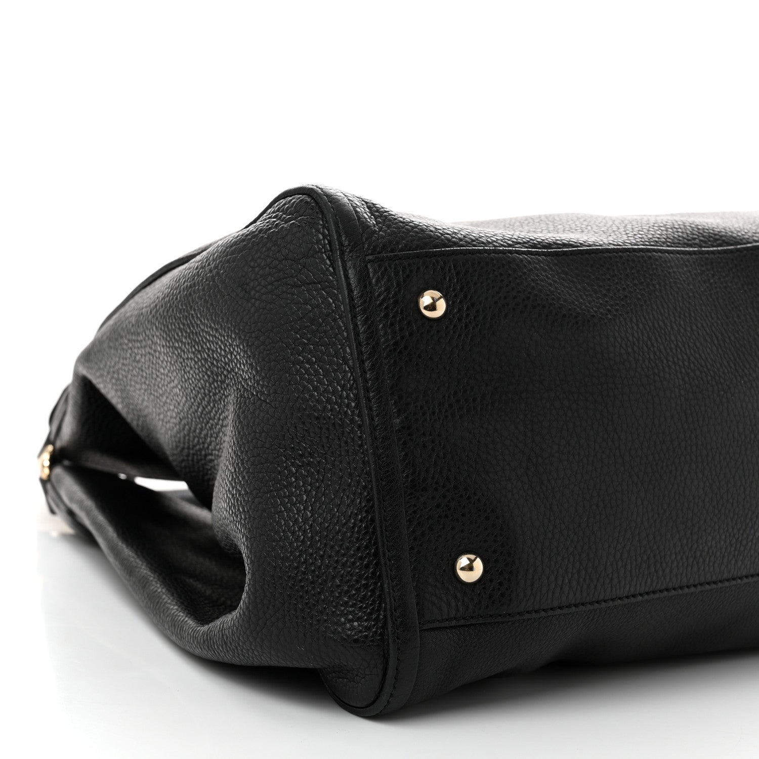 Gucci Pebbled Calfskin Large Soho Shoulder Bag Black 9 of 13