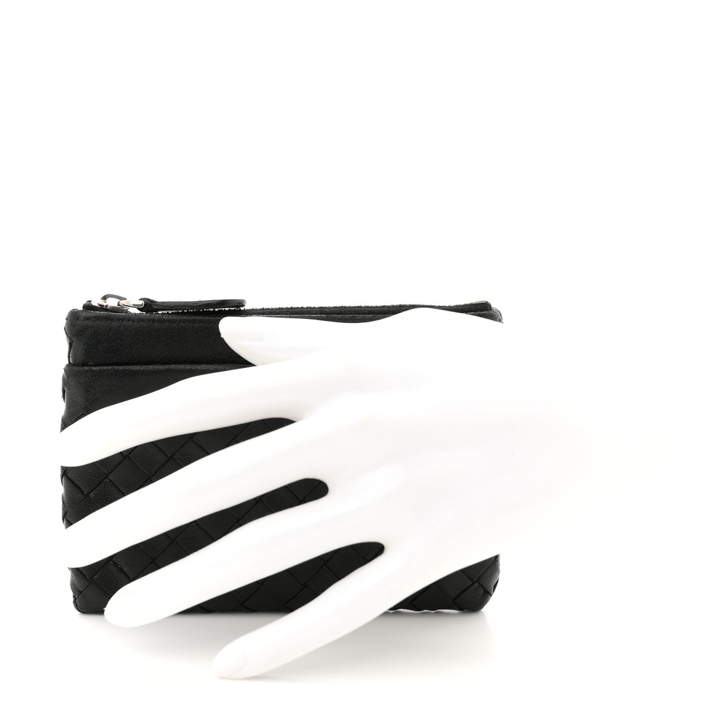 Nappa Intrecciato Key Holder Black