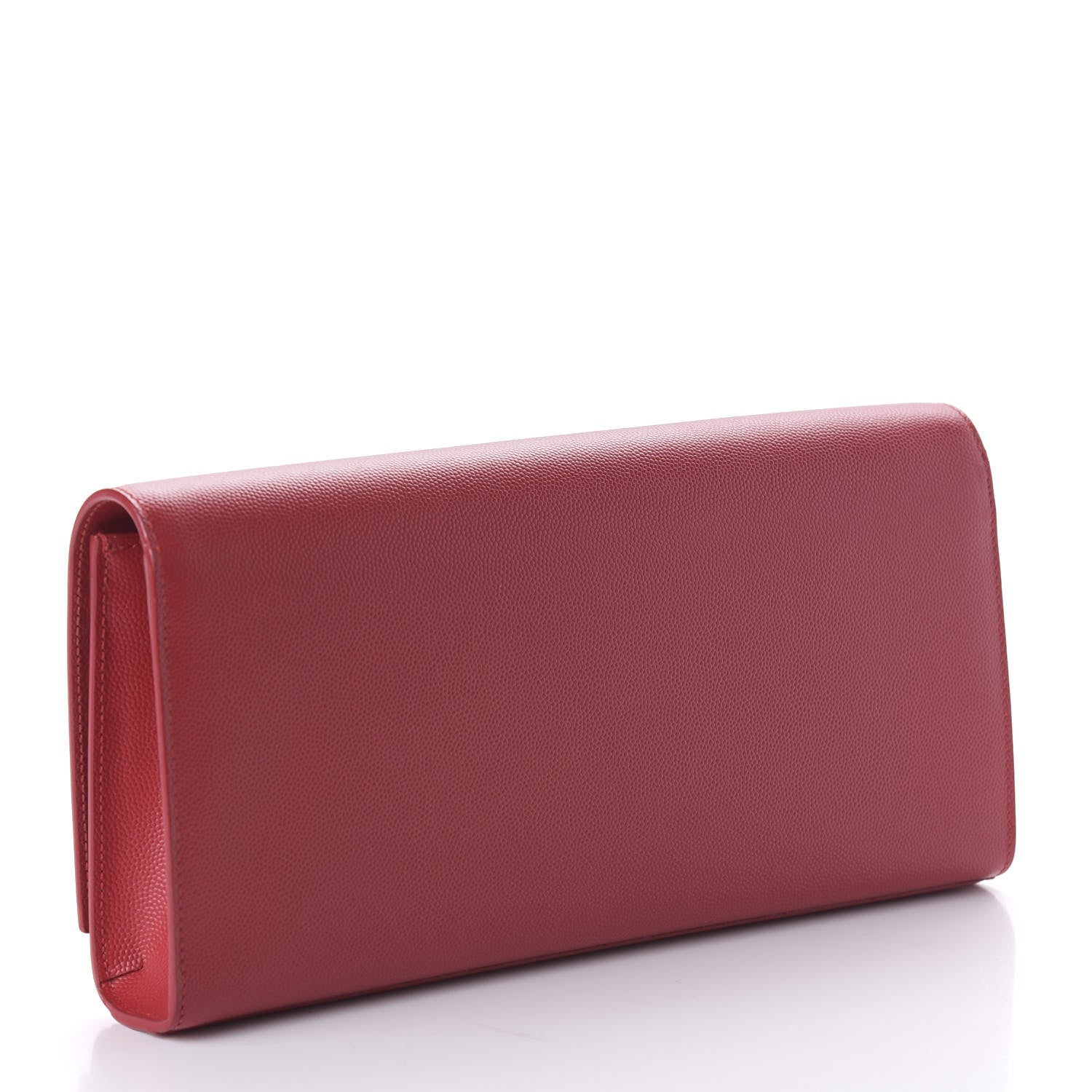 Saint Laurent Grain De Poudre Classic Monogram Cassandre Clutch New Red 3 of 9