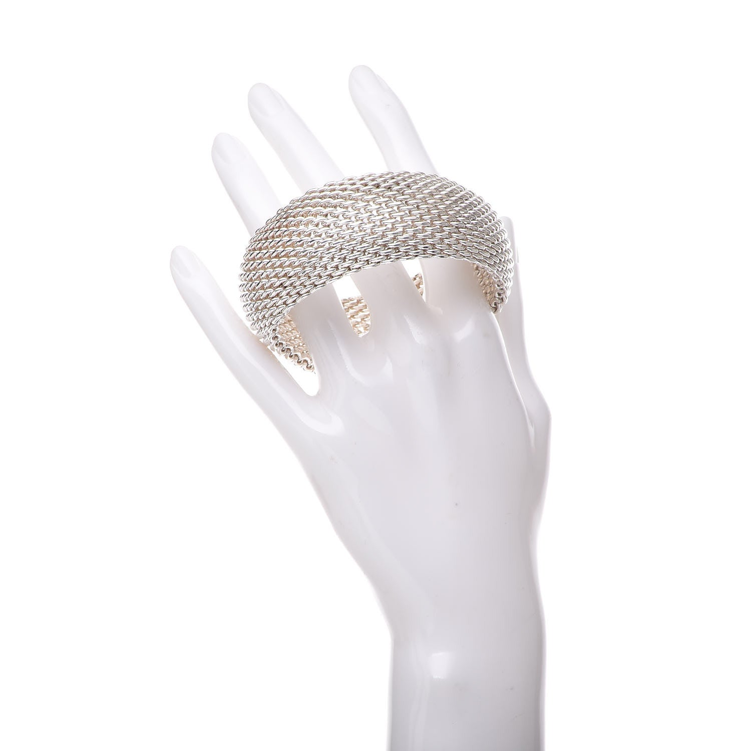 Tiffany Sterling Silver Wide Somerset Mesh Bracelet 2 of 4