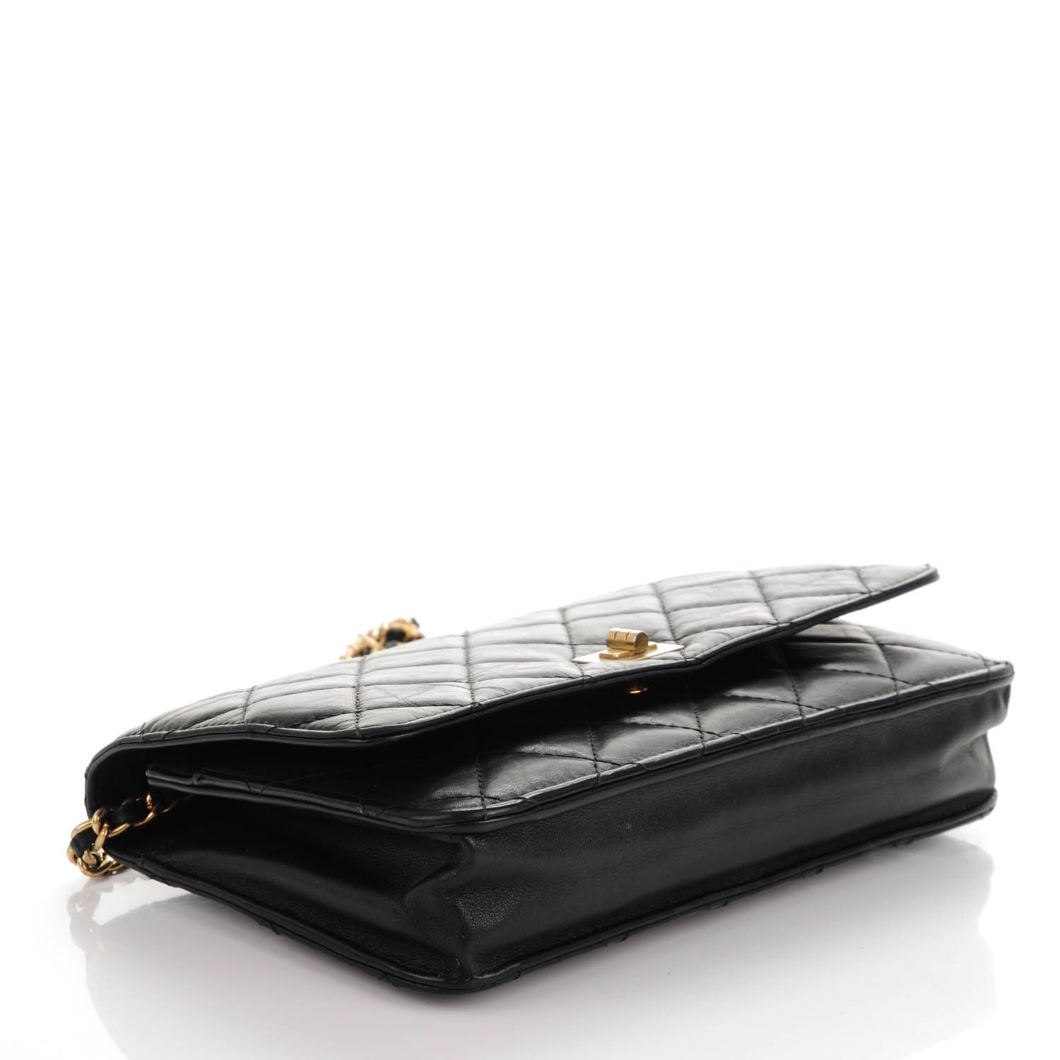 Chanel Aged Calfskin Quilted Reissue Wallet On Chain WOC Black 4 of 8