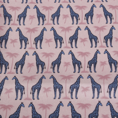 Hermes Silk Giraffes Pocket Square Scarf Pink 4 of 7