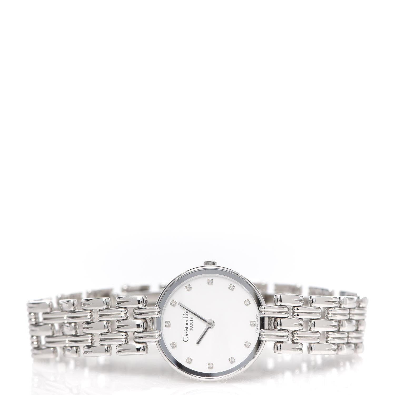 Christian Dior Stainless Steel Diamond 25mm Bagheera Quartz Watch 3 of 7
