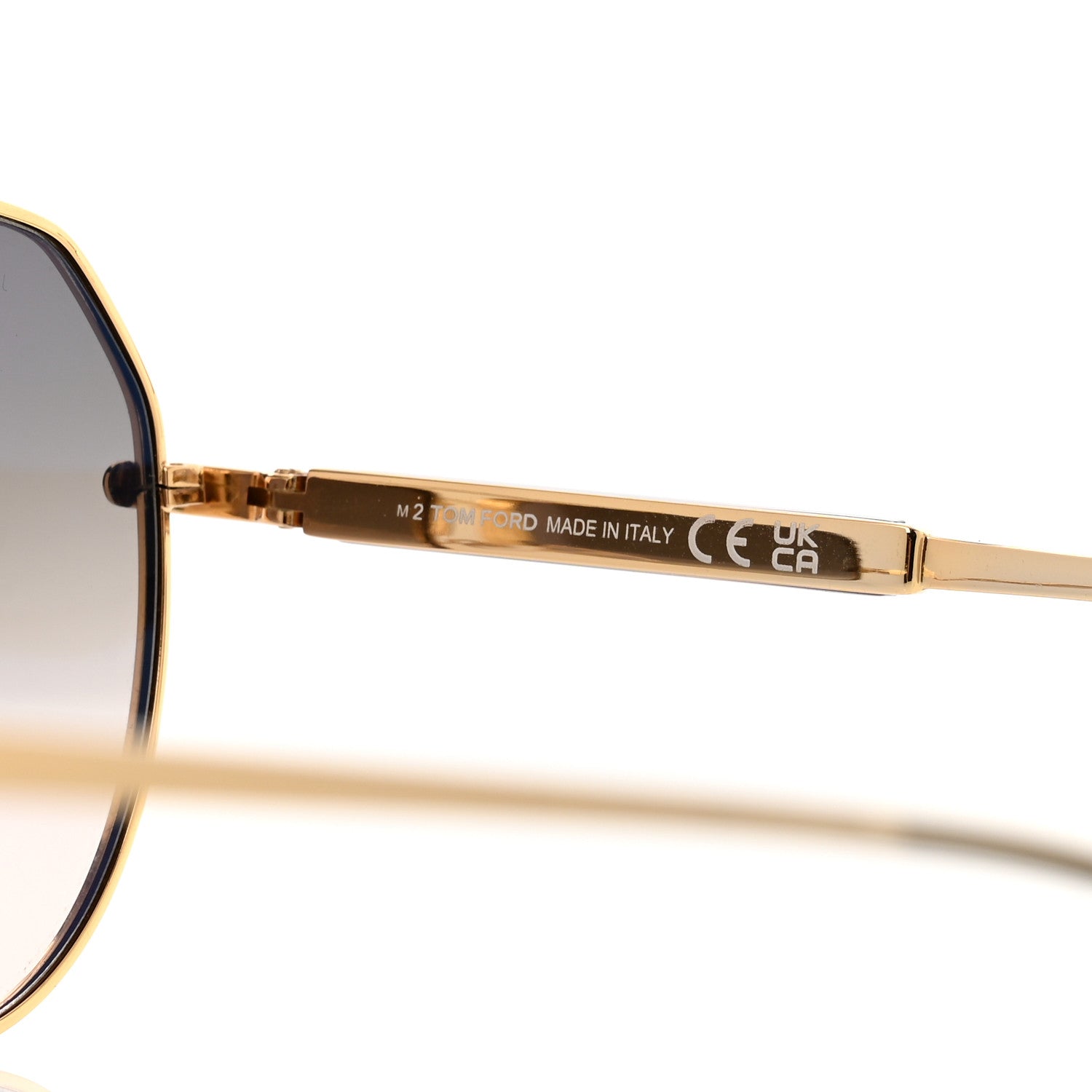 Tom Ford Metal Andes Pilot Sunglasses TF670 Gold 6 of 6